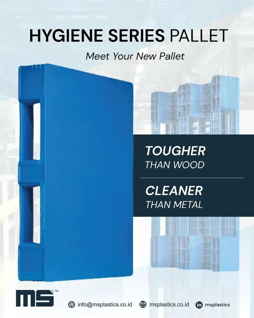 palet plastik biru